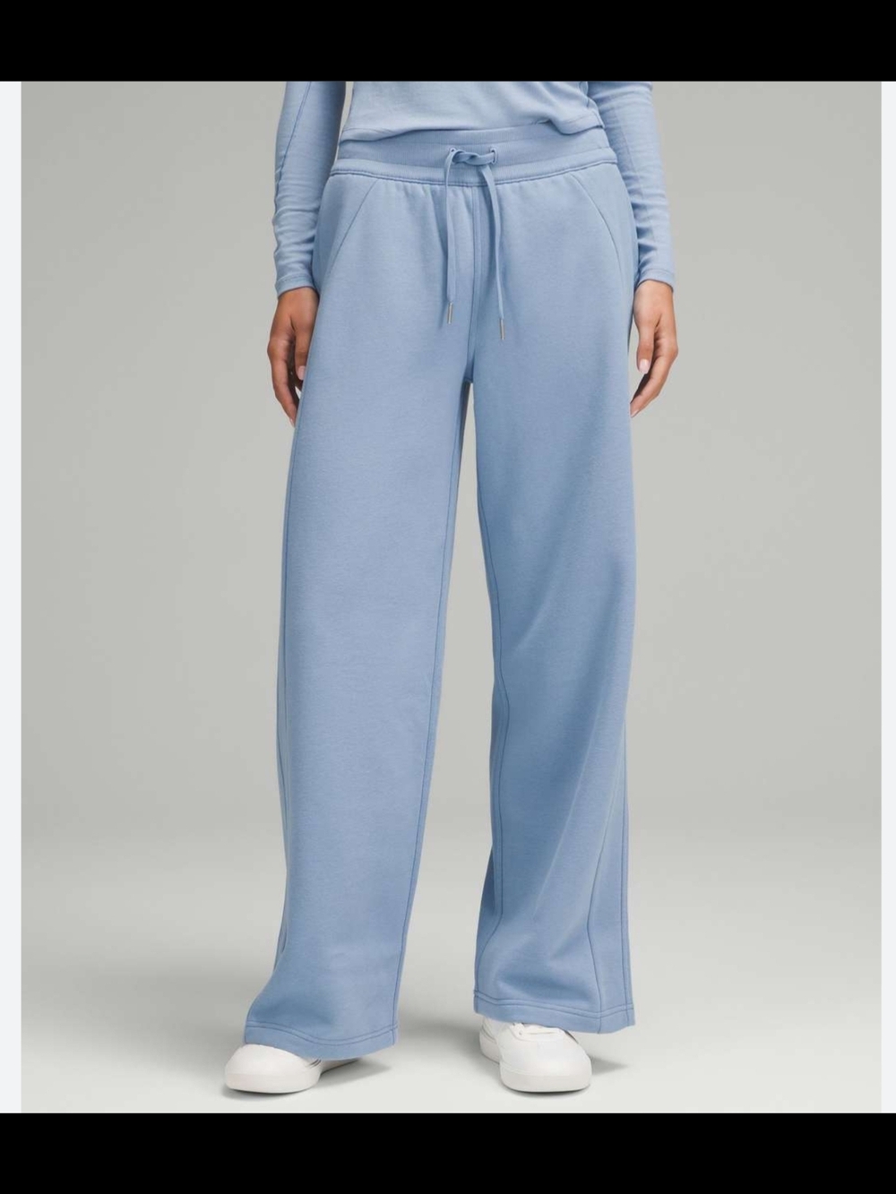 Lululemom Scuba Mid-rise Relaxed Wide-Leg Drawstring Pants Willow Light Blue NEW